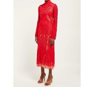 GALVAN LONDON Embroidered Oasis Dress